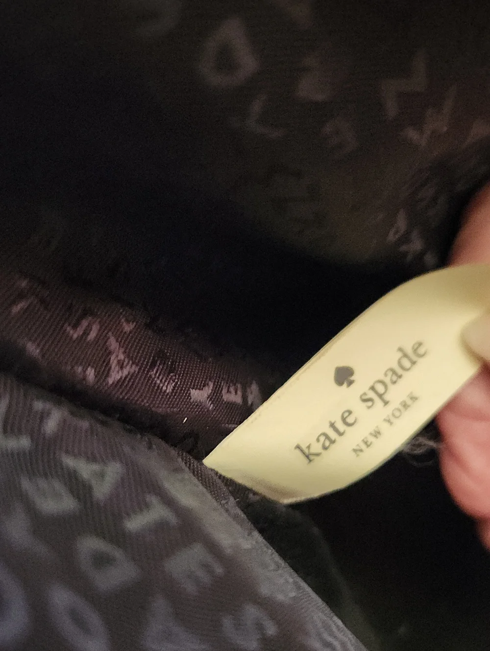 Black Leather Kate Spade Shoulder Bag